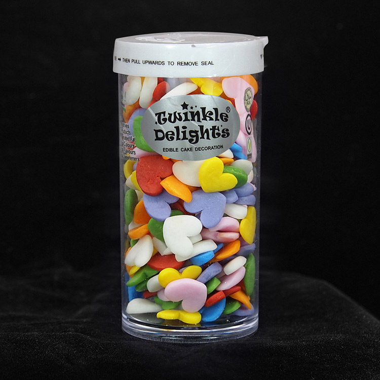 天然彩虹超级甜心蛋糕装饰形状糖-单格瓶