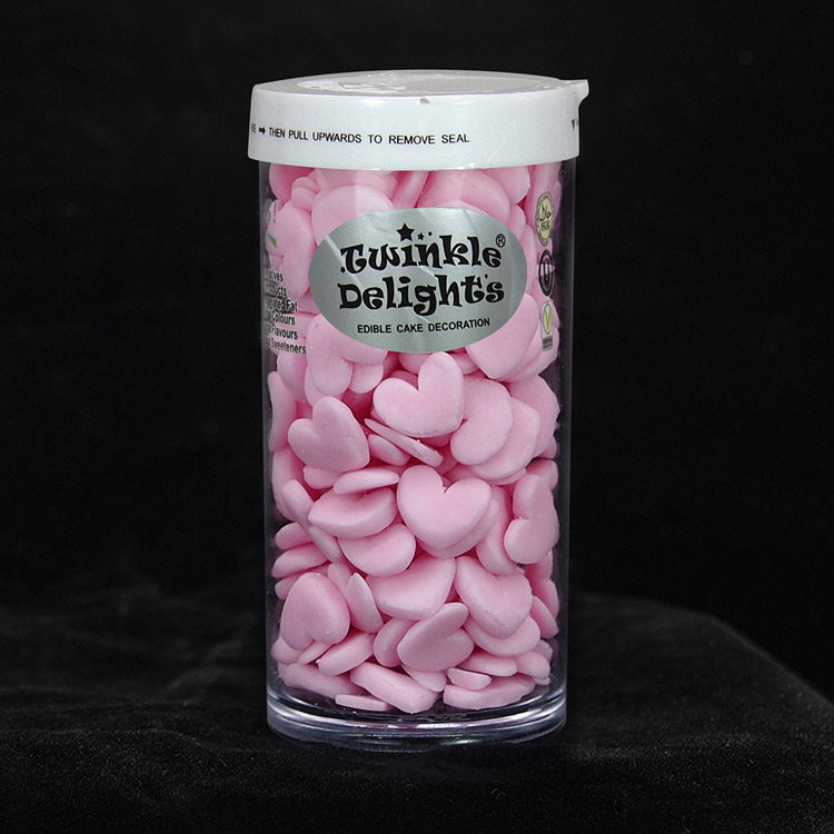 天然粉色超级甜心蛋糕装饰形状糖-单格瓶